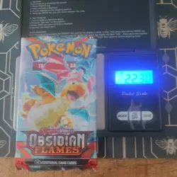 Heavy 22.30g Pokemon Tcg obsidian flames Booster Pack Factory Sealed New - Image 1