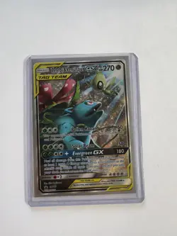 2019 Pokemon SM Black Star Promo SM167 Full Art Celebi & Venusaur GX - Image 1