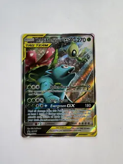 2019 Pokemon SM Black Star Promo SM167 Full Art Celebi & Venusaur GX - Image 3