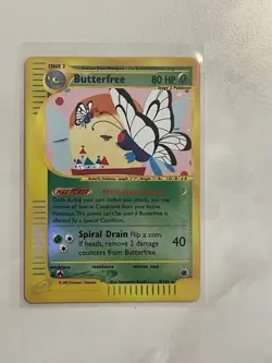 Pokemon Butterfree 005/165 Expedition Base Reverse Holo Holo Rare 80 HP 2002 - Image 1