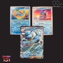 Squirtle Wartortle Blastoise EX (009/165) | Pokemon 151 - TCG Evolution Set - Image 1