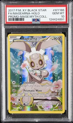 2017 POKEMON XY BLACK STAR PROMO MAGEARNA MYTHICAL COLL FULL ART/MAGEARNA PSA 10 - Image 1