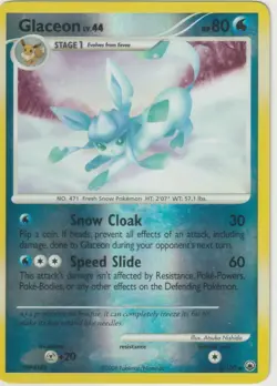 2008 Pokemon Majestic Dawn Glaceon [Reverse Holo] #5/100 Wow Amazin Cond - Image 1