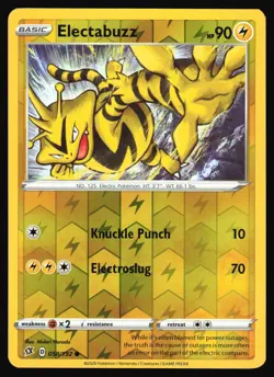 2020 Pokemon Electabuzz 058/192 Rebel Clash Reverse Holo Common - Image 1