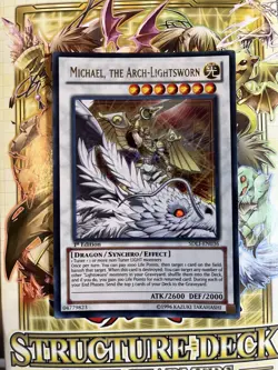 Yu-Gi-Oh! Michael, the Arch-Lightsworn SDLI-EN036 Ultra Rare 1st Edition NM e5/ - Image 1