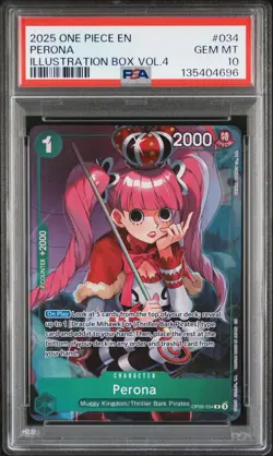 2025 ONE PIECE PROMOS ILLUSTRATION BOX VOL.4 #034 PERONA PSA 10 - Image 1