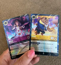Disney Lorcana Fabled Beast and Belle Disneyland Promo Cards 2025 - Image 1