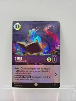 Disney Lorcana TCG Genie Magical Researcher 210/204 English Holo Foil - Image 1