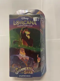 Disney Lorcana Shimmering Skies Starter Deck Emerald Steel Scar Gaston - Image 1