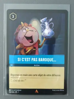 LORCANA FR Card - Chapter 1 162/204 If Not Baroque. - Rare Non Foil New - Image 1