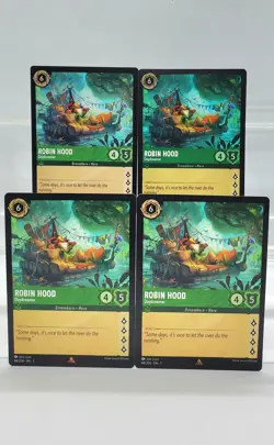 Disney Lorcana Robin Hood - Daydreamer 84/204 Into the Inklands 4 Cards Playset - Image 1