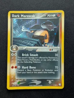 EX Pokemon Dark Marowak Holo Card 7/109 Team Rocket Returns 2004 Vintage - Image 1