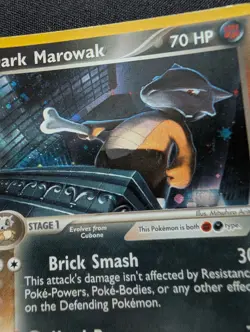 EX Pokemon Dark Marowak Holo Card 7/109 Team Rocket Returns 2004 Vintage - Image 3