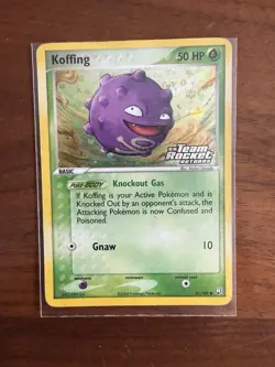 Koffing 61/109 Team Rocket Returns Reverse Holo Pokemon Card 2004 - Image 1