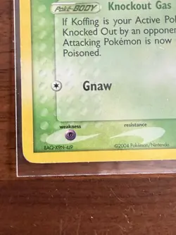 Koffing 61/109 Team Rocket Returns Reverse Holo Pokemon Card 2004 - Image 3
