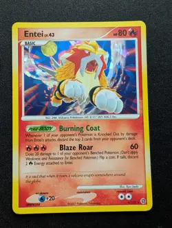 Mint Pokemon Entei Cracked Ice Holo Card 4/132 Secret Wonders - Image 1