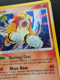 Mint Pokemon Entei Cracked Ice Holo Card 4/132 Secret Wonders - Image 3