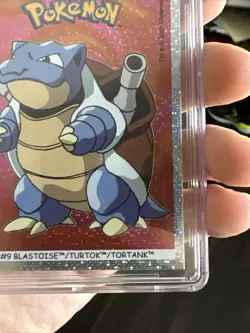 2001 Pokemon Dunkin' Boomer Sticker Cards Blastoise Foil #9 RARE HOLO CGC 8 NM M - Image 4