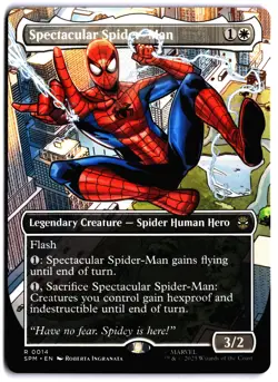 Spectacular Spider-Man (Borderless) NM PRE Prerelease Cards MTG - Image 1