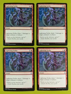 Lightning Strike x4 Ixalan 4x Playset Magic the Gathering MTG - Image 1