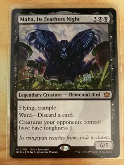Maha, Its Feathers Night [Non-Foil] - Bloomburrow - MTG EN NM - Image 1