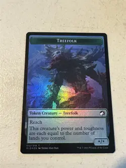 mtg foil token Treefolk // Clue 012/016, Innistrad Midnight Hunt, unplayed - Image 1