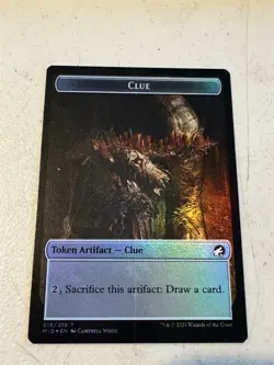 mtg foil token Treefolk // Clue 012/016, Innistrad Midnight Hunt, unplayed - Image 2