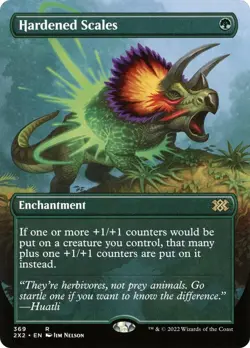 TCG MTG Hardened Scales (Borderless) [2X2 - 369] - NM [Foil] - Image 1