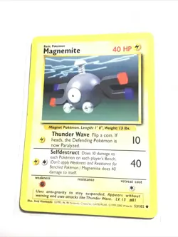MAGNEMITE - 53/102 - Base Set - 4th Print - 1999-2000 - Pokemon Card - LP - Image 1
