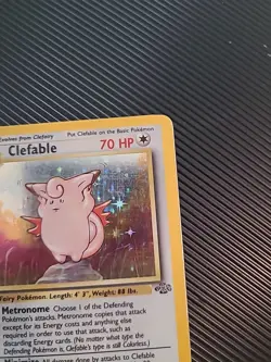 Clefable - 1/64 - Pokemon Jungle 1st Edition Holo Rare Card WOTC MP/Small Crease - Image 3