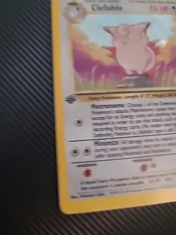 Clefable - 1/64 - Pokemon Jungle 1st Edition Holo Rare Card WOTC MP/Small Crease - Image 4