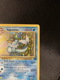 Vaporeon 12 Holo Rare Jungle JU Water Holo 12/64 1999 LP Pokemon Card - Image 3