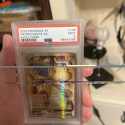 Pokemon XY Evolutions 2016 Dragonite EX Full Art Holo Rare PSA 9 Mint - Image 1