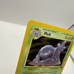 Muk 13/62 Fossil Holo Pokemon TCG - dmg - Image 2