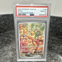 2024 Pokemon Eevee Illustration Rare Holo 188/167 Sv06 PSA 10 - Image 1