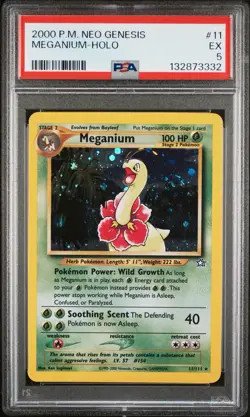 2000 POKEMON NEO GENESIS #11 MEGANIUM-HOLO PSA 5 - Image 1