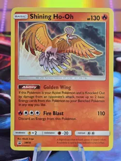 Shining Ho-Oh SM70 Sm Holo Sun & Moon Black Star Promo Pokemon - Image 1