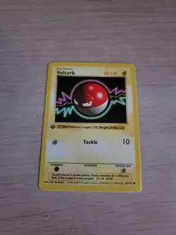 Pokemon Base Set 1st Edition Voltorb Shadowless 67/102 LP-NM OC627 - Image 1