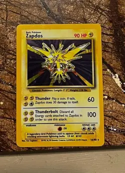 Pokemon TCG Zapdos Base Set 16/102 Holo Unlimited Holo Rare - Image 2
