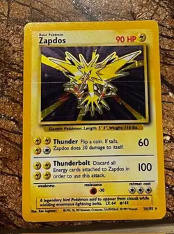 Pokemon TCG Zapdos Base Set 16/102 Holo Unlimited Holo Rare - Image 3