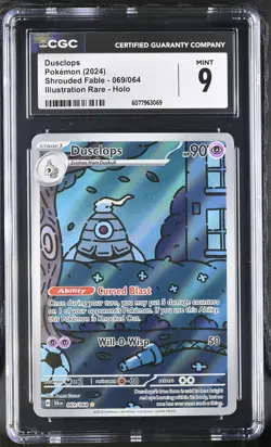 Pokemon TCG GRADED 2024 Dusclops 069/064 Shrouded Fable IR M+ 9 CGC ENG - Image 1