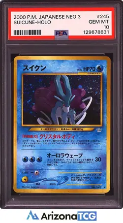 Pokemon 2000 Suicune 245 Holo Neo 3 Japanese GEM MINT PSA 10 - Image 1