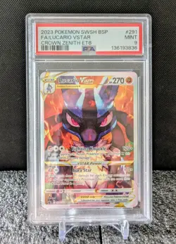 Lucario VSTAR SWSH291 PSA 9 MINT (Pokemon Crown Zenith 2023) Black Star Promo - Image 1