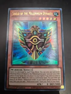 YUGIOH SHIELD OF THE MILLENNIUM DYNASTY ULTRA RARE 1ST EX INFO-EN003 - Image 1