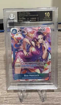 Boa Hancock OP01-078 SR ALT ART 2022 Romance Dawn One Piece TCG BGS BLACK LABEL - Image 1