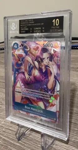 Boa Hancock OP01-078 SR ALT ART 2022 Romance Dawn One Piece TCG BGS BLACK LABEL - Image 2