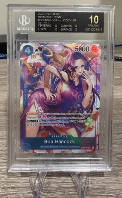 Boa Hancock OP01-078 SR ALT ART 2022 Romance Dawn One Piece TCG BGS BLACK LABEL - Image 4
