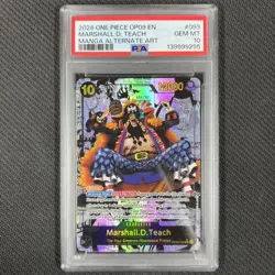 Marshall.D.Teach OP09-093 PSA 10 Blackbeard Manga One Piece TCG New World ENG - Image 4