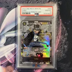 2023 One Piece OP04 En Manga Alternate Art #083 Sabo PSA 10 GEM MINT - Image 1