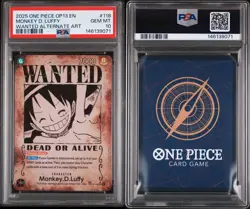 2025 ONE PIECE OP13 #118 CARRYING ON HIS WILL WANTED MONKEY D LUFFY PSA 10 - Image 3